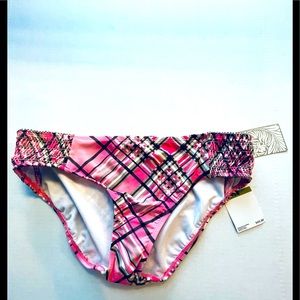 Beach House size 14 pink brown & white bikini bottom. NWT. Never worn.
